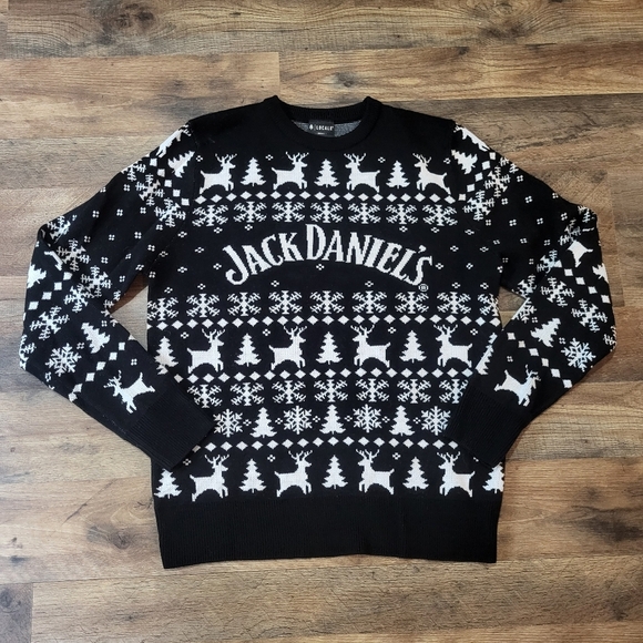 Jack Daniel's Men's Christmas Holiday Knit Pullover Sweater Size Small - Picture 1 of 7